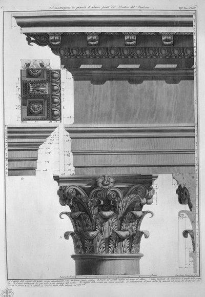 Demonstration of Some Parts of the Portico of the Pantheon by Francesco Piranesi